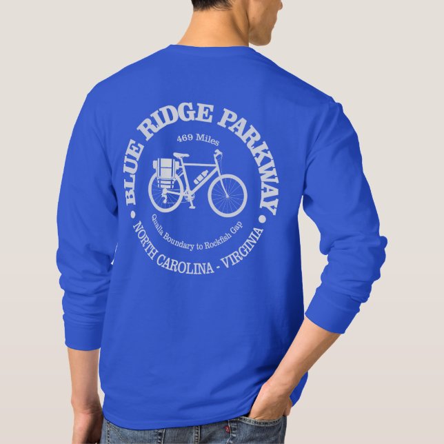 Camiseta Blue Ridge Parkway (ciclismo) (Verso)