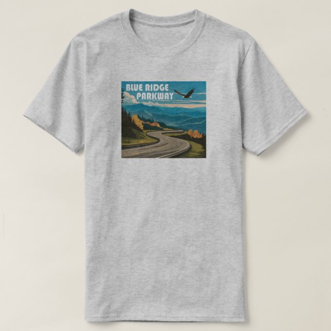 Camiseta Blue Ridge Parkway Eagle (Frente do Design)