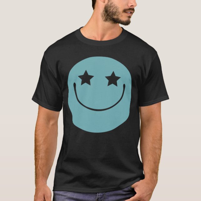 Camiseta Blue Smile Face Happy  Smiling Face Cute Peace Kid (Frente)