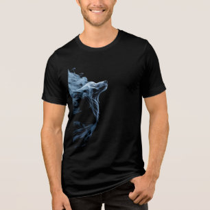 Camiseta Blue Smoke Wolf T-Shirt Gráfico de Lobo