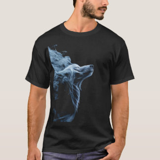 Camiseta Blue Smoke Wolf T-Shirt | Gráfico de Lobo