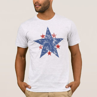 Camiseta Blue Star Red America Antiga Glória dos EUA Arte