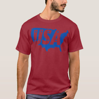 Camiseta Blue Stars USA Estados Unidos Mapa Love America Of