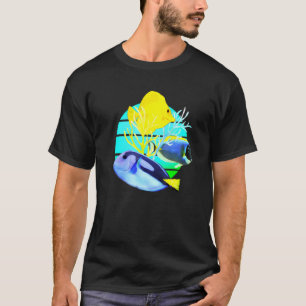 Camiseta Blue Tang Yellow Tangs Reef Fish Tank Saltwater Aq