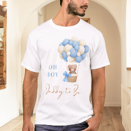 Camiseta Blue Teddy Bear Oh Boy Balloon Pai To Be
