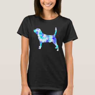 Camiseta Blue Tie Dye Beagle Dog Hippie Peace Animal Men