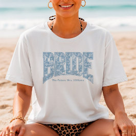 Camiseta Blue Toile BRIDE Engagement Shower Bach Party