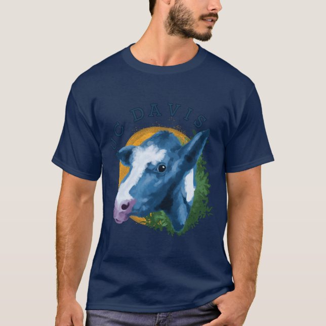 Camiseta Blue UC Davis Cow (Frente)