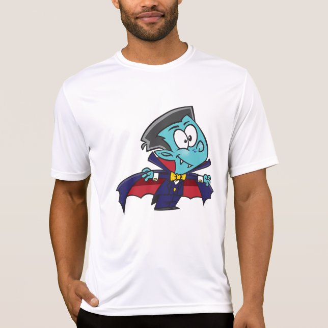 Camiseta Blue Vampire Boy with Cape Cute Dracula (Frente)