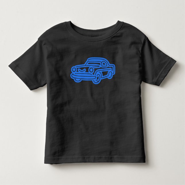 Camiseta Blue Vintage Car Illustration (Frente)