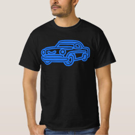 Camiseta Blue Vintage Car Illustration