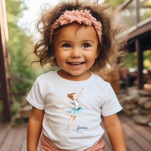 Camiseta Blue Watercolor Ballerina Dancer