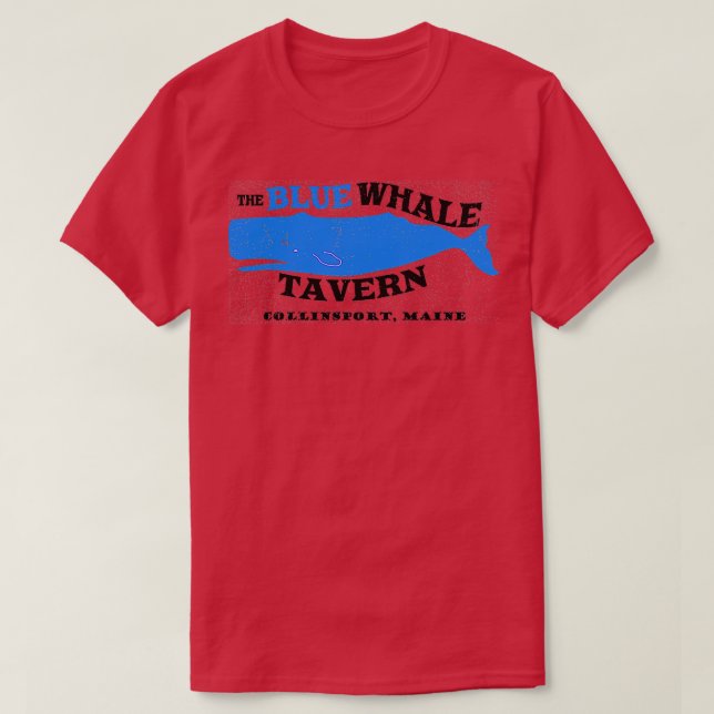 Camiseta Blue Whale Tavern distressed (Frente do Design)