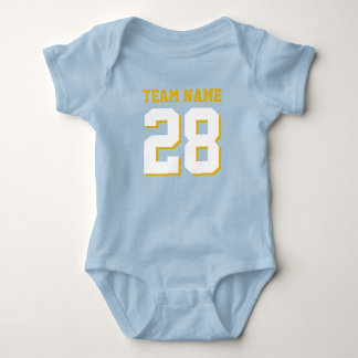 Camiseta Blue White Baby Football Jersey Romper