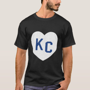 Camiseta Blue White Kansas City Kc Heart Love Kansas City L
