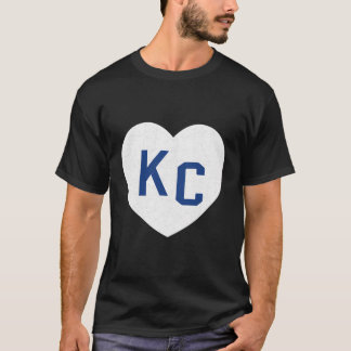Camiseta Blue White Kansas City Kc Heart Love Kansas City L