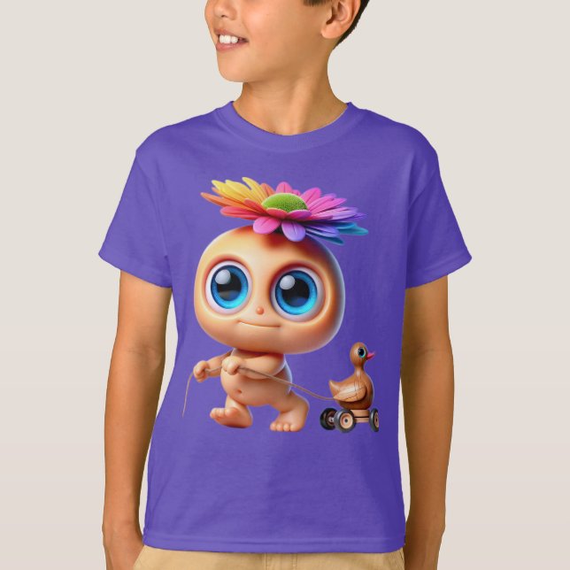 Camiseta Blueaisik com um Pato de Madeira (Frente)