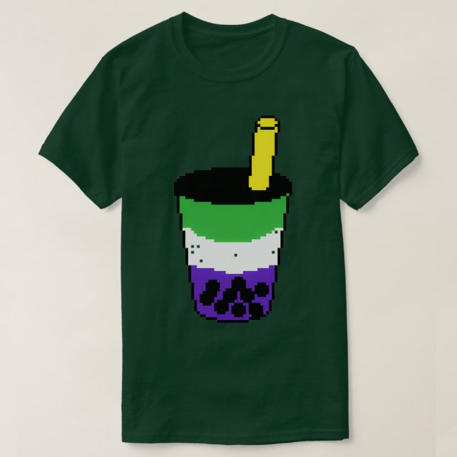 Camiseta Blueberry Matcha Latte com Tapioca (Frente do Design)