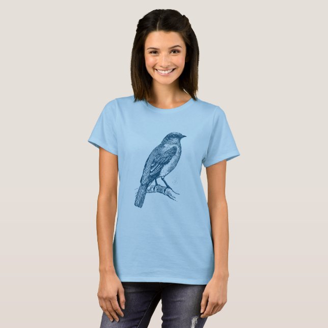 Camiseta Bluebird - Azul Oceano (Frente Completa)