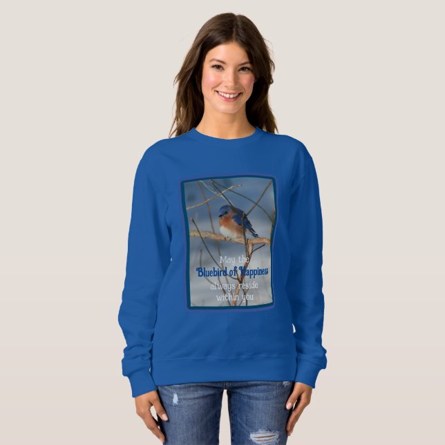 Camiseta Bluebird De Felicidade Inspiracional (Frente Completa)