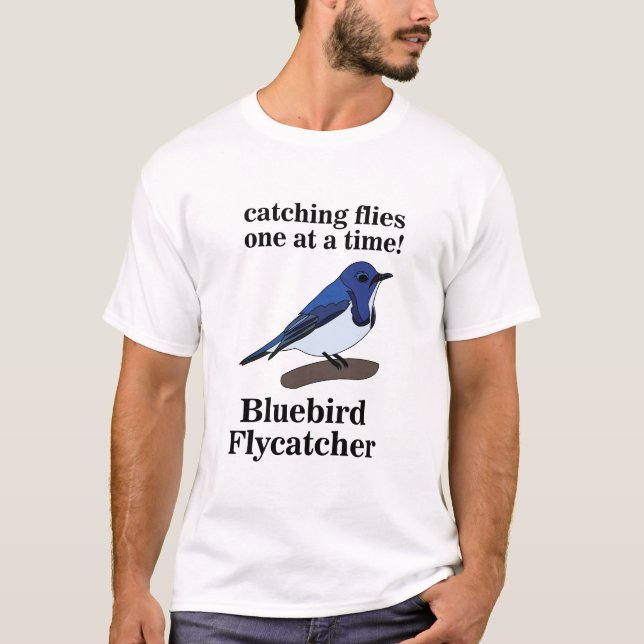 Camiseta Bluebird Em Branch Funny Birding (Frente)