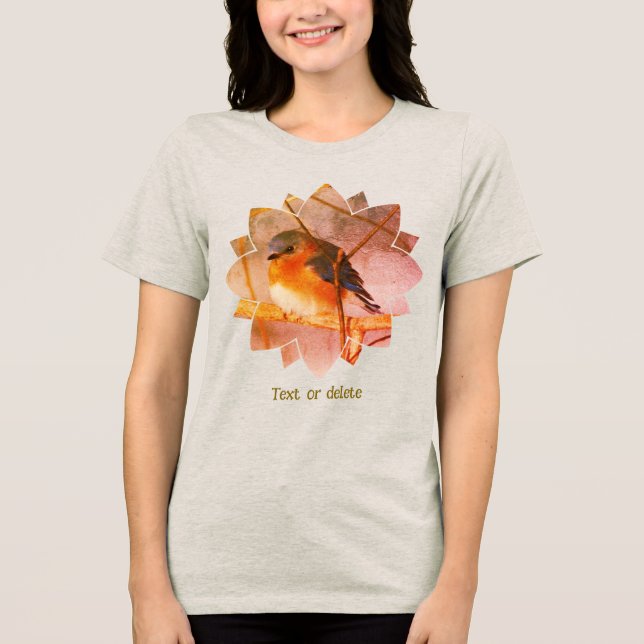 Camiseta Bluebird Nature Art Personalized  (Frente)