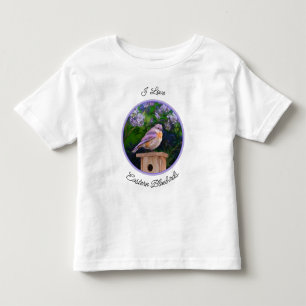 Camiseta Bluebird oriental na neve - Foto original