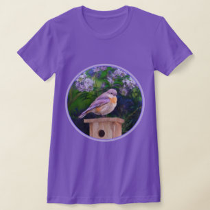 Camiseta Bluebird oriental na neve - Foto original