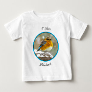 Camiseta Bluebird oriental na neve - Foto original