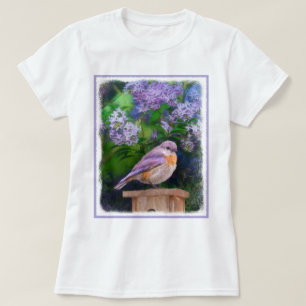 Camiseta Bluebird oriental na neve - Foto original