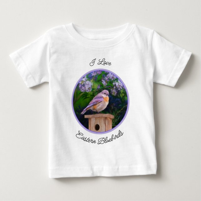 Camiseta Bluebird oriental na neve - Foto original (Frente)
