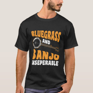 Camiseta Bluegrass e Banjo Inseparáveis