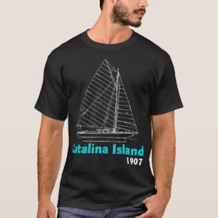 Camiseta Blueprint do veleiro da ilha Catalina
