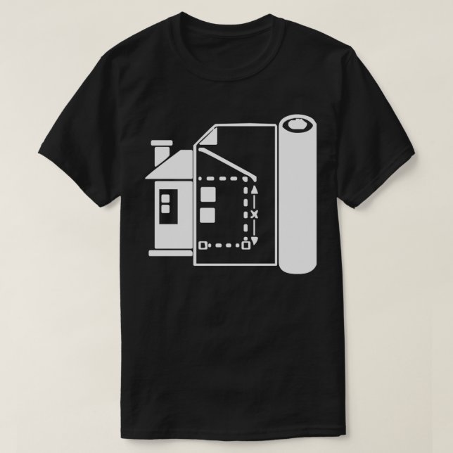 Camiseta Blueprint House Architect 1  (Frente do Design)