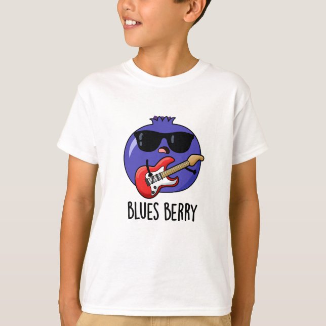 Camiseta Blues Berry Funny Fruta Pun (Frente)