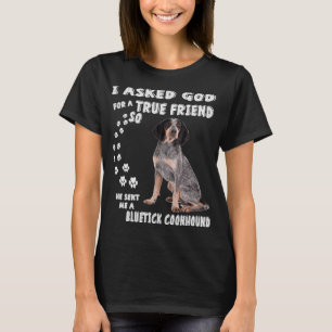 Camiseta Bluetick Coonhound dizendo Impressão da mãe, Racco