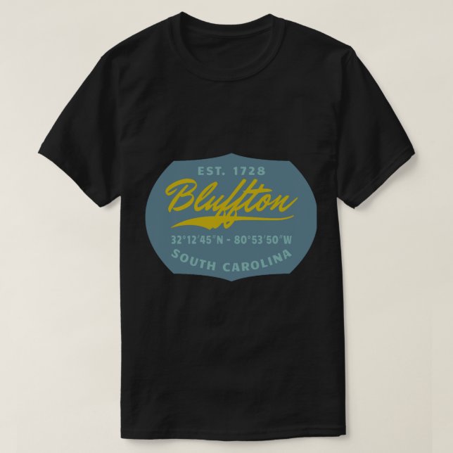 Camiseta Bluffton, Carolina do Sul (Frente do Design)