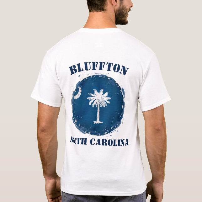 Camiseta Bluffton Carolina do Sul Lowcountry Gênero Neutro (Verso)