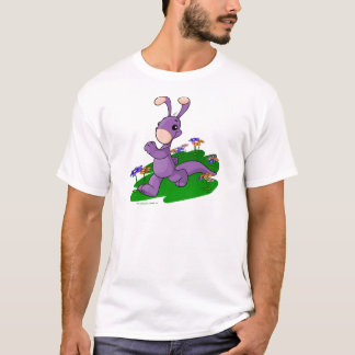 Camiseta Blumaroo roxo que marcha através da ilha de Roo