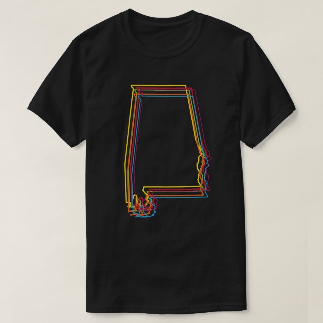 Camiseta blur do orgulho de alabama (Frente do Design)