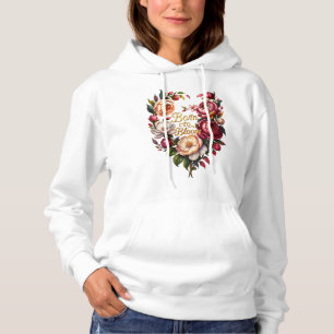 Camiseta Blusa com Capuz Floral Born to Bloom para Mulheres