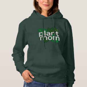 Camiseta Blusa com Capuz Gráfica de Folha de Calathea 'Plan