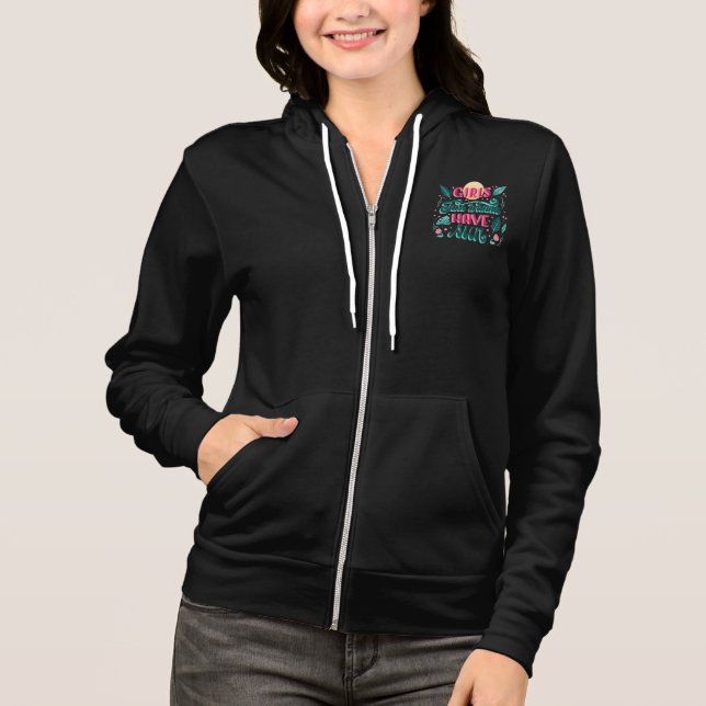 Camiseta Blusa com capuz para mulheres cor preta (Frente)