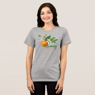 Camiseta Blusa Cropped Cinza para Chás de Bebê Mamãe Citrus