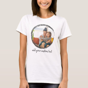 Camiseta Blusa Cropped de Memória Fotográfica Personalizada