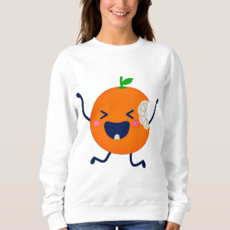 Camiseta Blusa de Dança Laranja Mordida Engraçada - Ka Feli