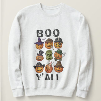 Camiseta Blusa de Halloween com Abóbora Boo Y'all - Diversã