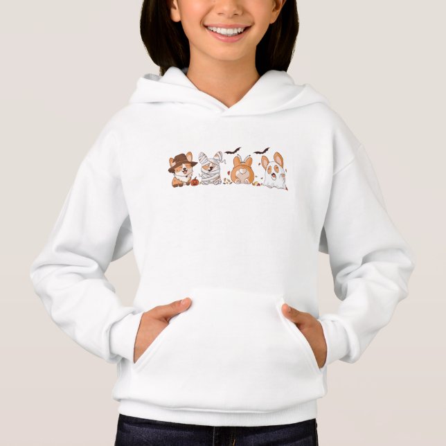 Camiseta Blusa de Halloween Fofa para Crianças com Esquilo  (Frente)