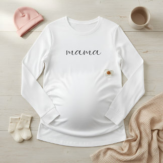 Camiseta Blusa de maternidade macia de manga longa para mãe