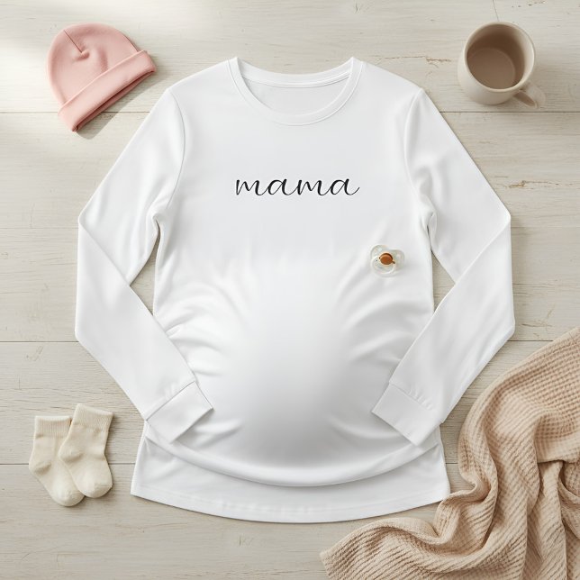 Camiseta Blusa de maternidade macia de manga longa para mãe (Criador carregado)